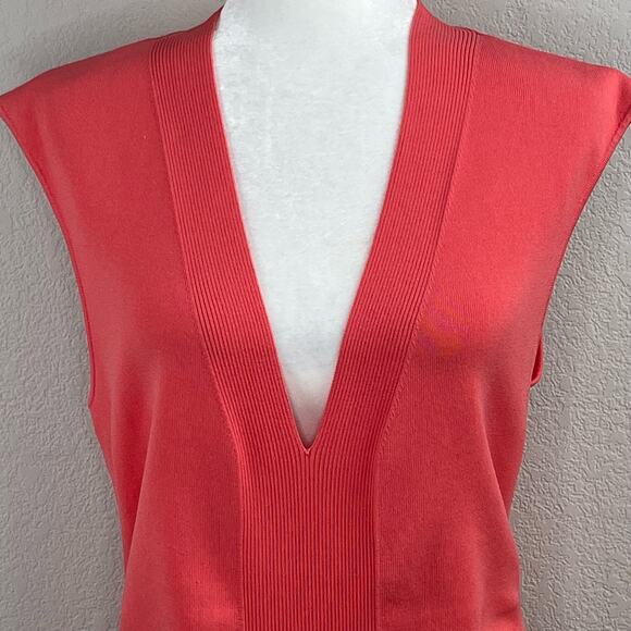 Ted Baker London Coral Bodycon V-Neck Sleeveless Stretch Mini Dress US 14/L NWT - Picture 6 of 13